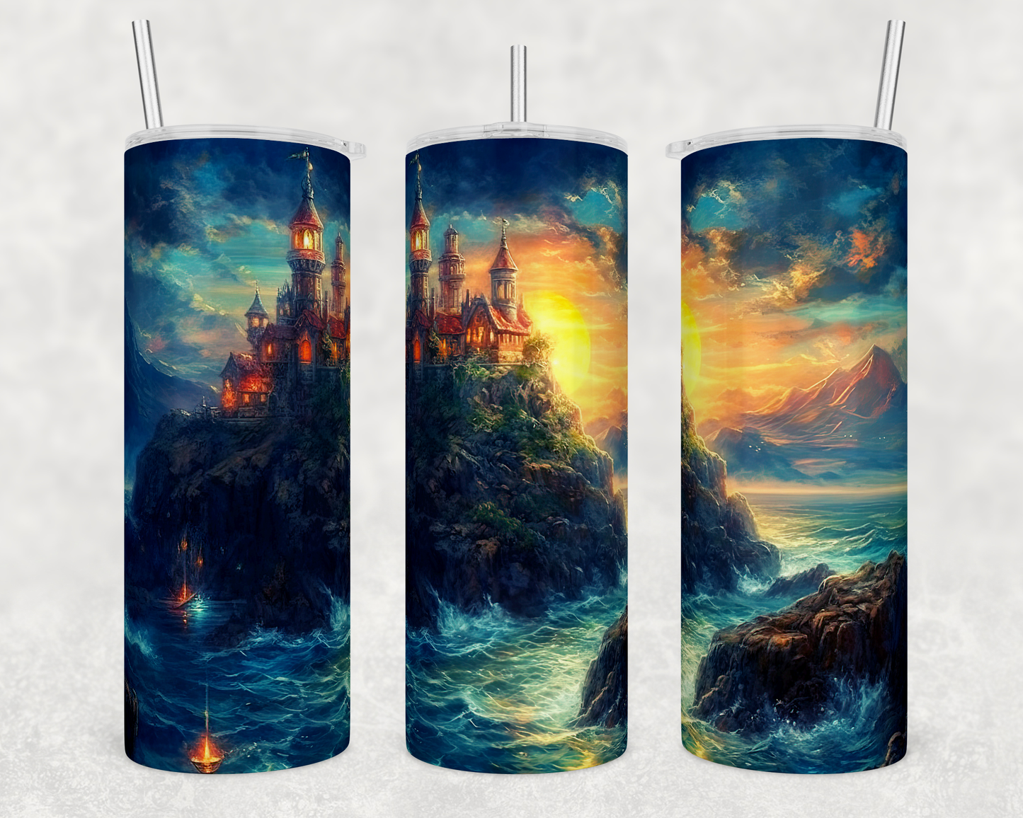 Ocean Castle - 20oz Water Bottle/Tumbler Duo