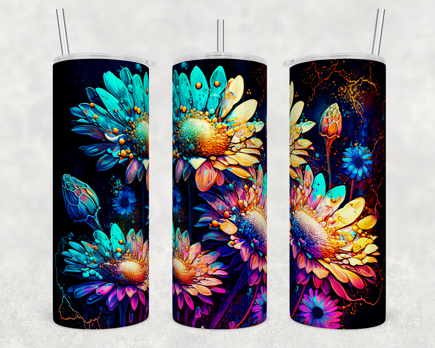 Daisies - 20oz Water Bottle/Tumbler Duo