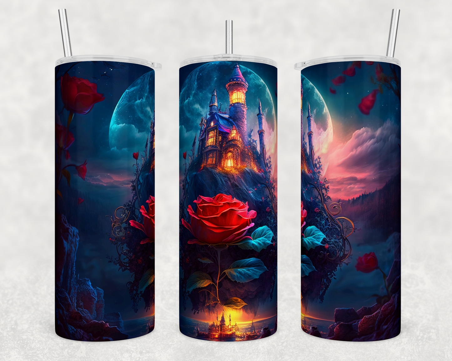 Rose Castle- 20oz Water Bottle/Tumbler Duo