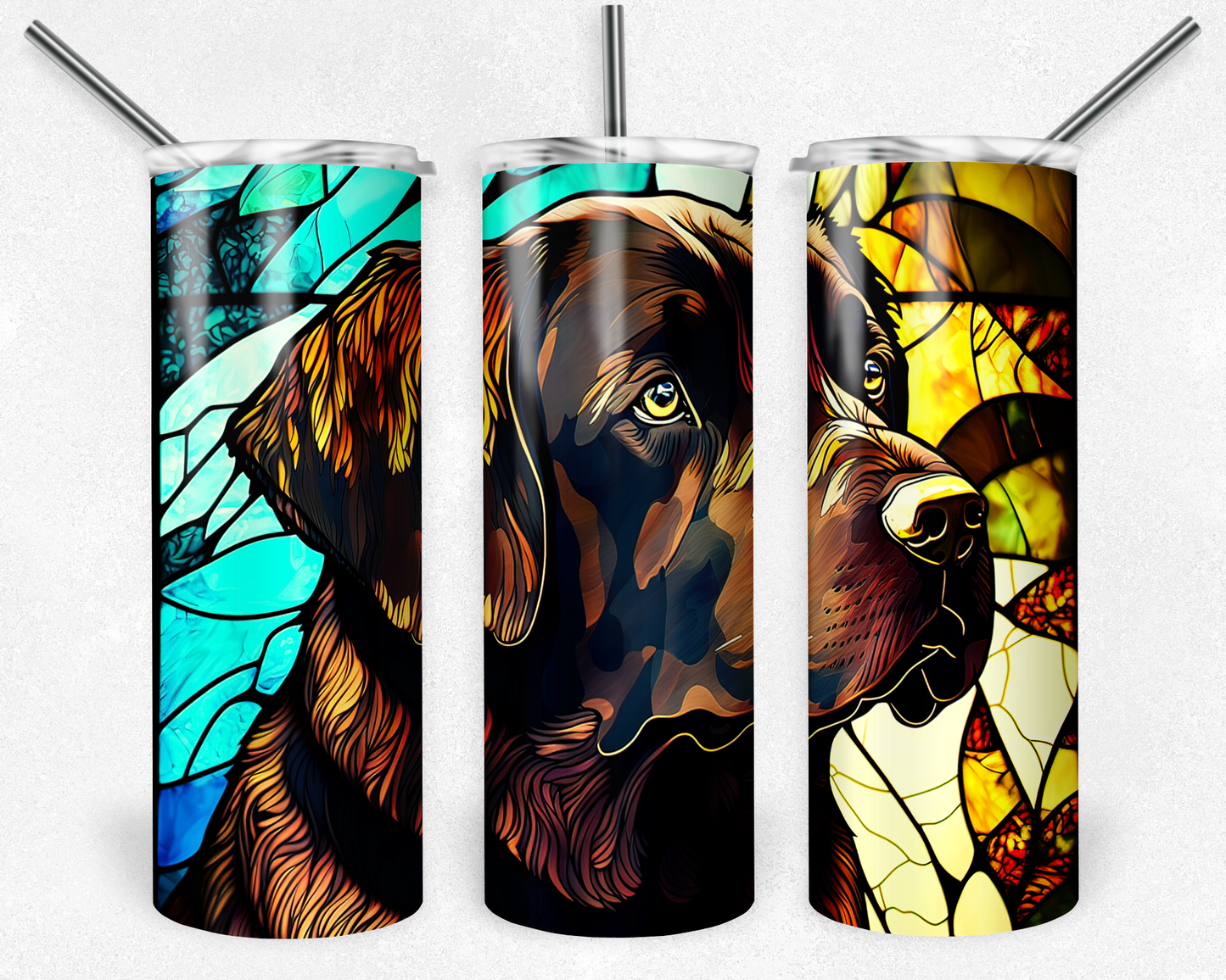Chocolate Lab - 20oz Water Bottle/Tumbler Duo