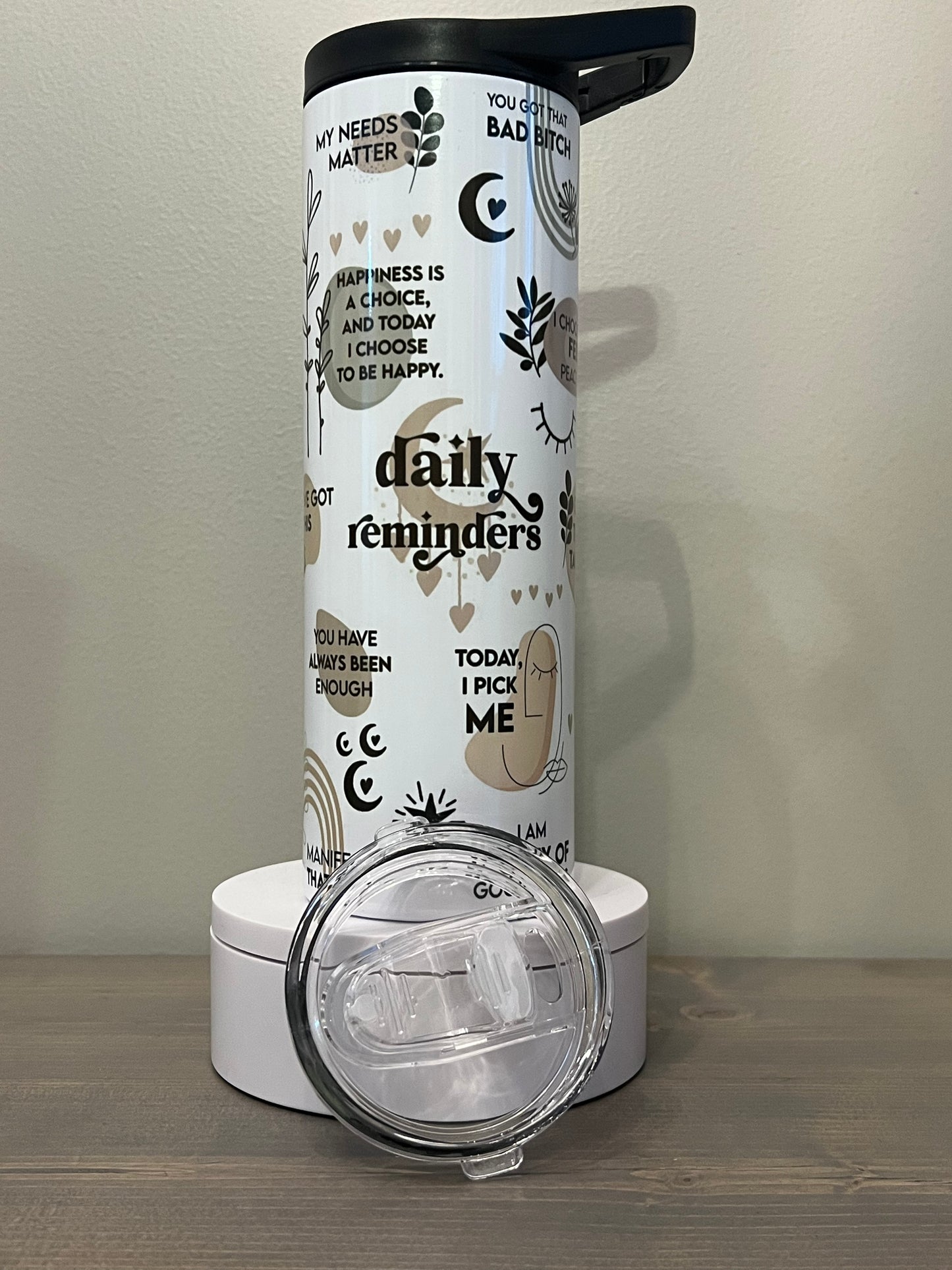 Daily Affirmations- 20oz Water Bottle/Tumbler Duo