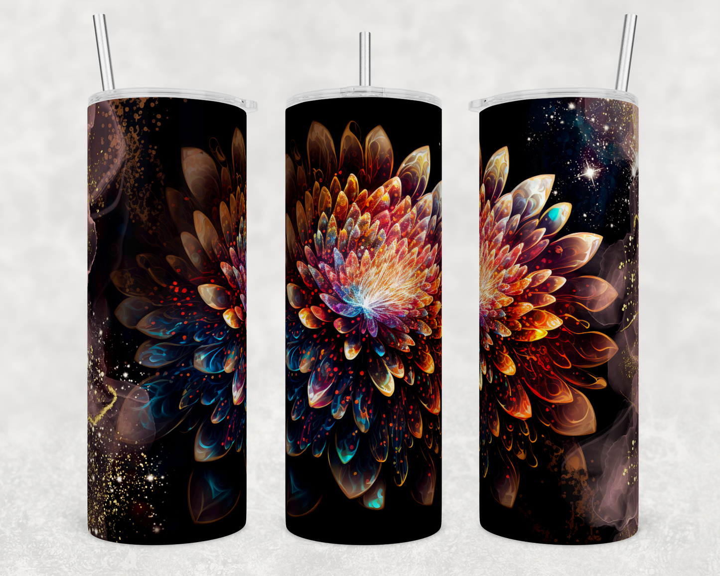 Flower Burst - 20oz Water Bottle/Tumbler Duo