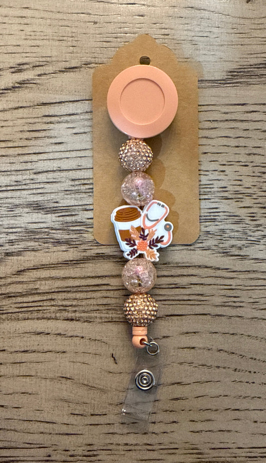 Beaded Badge Reel