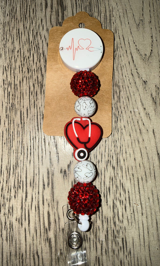 Beaded Badge Reel